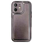 For iPhone 12 Electroplating Frosted TPU Phone Case(Black)