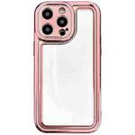 For iPhone 13 Pro Max Electroplating Mirror TPU Phone Case(Pink)