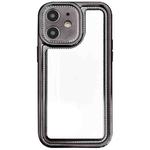 For iPhone 12 Electroplating Mirror TPU Phone Case(Black)