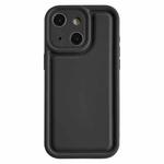 For iPhone 14 Plus Frosted Leather Texture TPU Phone Case(Black)