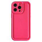 For iPhone 14 Pro Frosted Leather Texture TPU Phone Case(Rose Red)