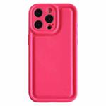 For iPhone 13 Pro Max Frosted Leather Texture TPU Phone Case(Rose Red)