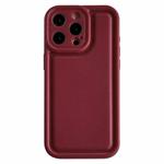 For iPhone 13 Pro Frosted Leather Texture TPU Phone Case(Wine Red)