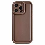 For iPhone 12 Pro Max Frosted Leather Texture TPU Phone Case(Coffee)