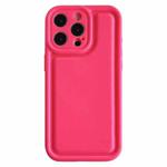 For iPhone 12 Pro Frosted Leather Texture TPU Phone Case(Rose Red)