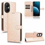 For Huawei nova Y73 / Enjoy 80 Honeycomb Dot Texture Leather Phone Case(Gold)