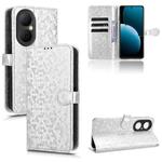 For Huawei nova Y73 / Enjoy 80 Honeycomb Dot Texture Leather Phone Case(Silver)