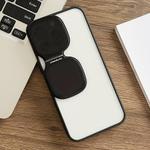 For iPhone 12 Pro Max Metal Sunglasses Holder TPU + PC Phone Case(Black)
