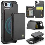 For iPhone 16e JEEHOOD J05 Business Magnetic Style RFID Leather Phone Case(Black)
