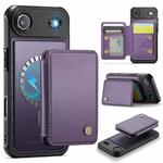 For iPhone Air JEEHOOD J05 Business Magnetic Style RFID Leather Phone Case(Purple)