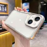 For iPhone 14 Plus Electroplating TPU Frame Hybrid PC Phone Case(Silver)