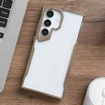 For Samsung Galaxy S24 5G Electroplating TPU Frame Hybrid PC Phone Case(Gold)