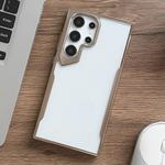 For Samsung Galaxy S22 Ultra 5G Electroplating TPU Frame Hybrid PC Phone Case(Gold)