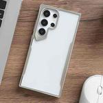 For Samsung Galaxy S22 Ultra 5G Electroplating TPU Frame Hybrid PC Phone Case(Silver)