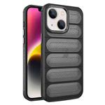 For iPhone 14 Plus Cooling Armor Translucent Mesh Breathable Phone Case(Black)