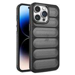 For iPhone 14 Pro Cooling Armor Translucent Mesh Breathable Phone Case(Black)