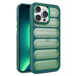 For iPhone 13 Pro Max Cooling Armor Translucent Mesh Breathable Phone Case(Green)