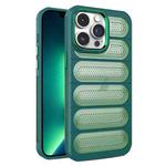 For iPhone 13 Pro Cooling Armor Translucent Mesh Breathable Phone Case(Green)