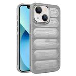 For iPhone 13 Cooling Armor Translucent Mesh Breathable Phone Case(Grey)