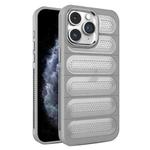 For iPhone 11 Pro Max Cooling Armor Translucent Mesh Breathable Phone Case(Grey)