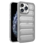 For iPhone 11 Pro Cooling Armor Translucent Mesh Breathable Phone Case(Grey)