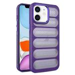 For iPhone 11 Cooling Armor Translucent Mesh Breathable Phone Case(Purple)