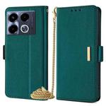 For Infinix Note 40 4G Crossbody Chain Leather Phone Case(Green)