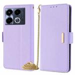 For Infinix Note 40 4G Crossbody Chain Leather Phone Case(Purple)