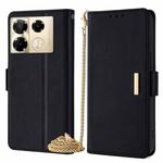 For Infinix Note 40 Pro 4G Crossbody Chain Leather Phone Case(Black)