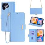 For Infinix Hot 40i 4G Crossbody Chain Leather Phone Case(Blue)