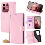 For Infinix Note 50s 5G Crossbody Chain Leather Phone Case(Pink)