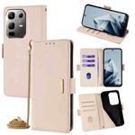 For Infinix Note 50x 5G Crossbody Chain Leather Phone Case(White)