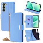 For Infinix Hot 60 5G Crossbody Chain Leather Phone Case(Blue)