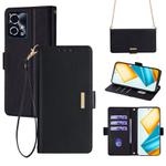 For Honor 90 GT Crossbody Chain Leather Phone Case(Black)
