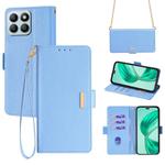 For Honor X8b Crossbody Chain Leather Phone Case(Blue)