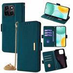 For Honor X6c 4G Crossbody Chain Leather Phone Case(Green)