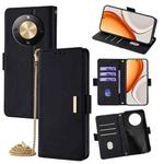For Honor X70 5G Crossbody Chain Leather Phone Case(Black)