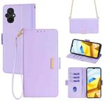For Xiaomi Poco M5 4G Crossbody Chain Leather Phone Case(Purple)