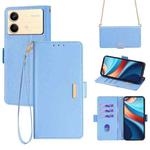 For Xiaomi Redmi Note 13R Pro 5G Crossbody Chain Leather Phone Case(Blue)