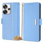 For Xiaomi Redmi Turbo 3 5G Crossbody Chain Leather Phone Case(Blue)