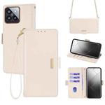 For Xiaomi 14 Pro Crossbody Chain Leather Phone Case(White)