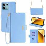 For Xiaomi Redmi Note 13 4G Crossbody Chain Leather Phone Case(Blue)