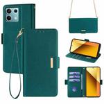 For Xiaomi Redmi Note 13 4G Crossbody Chain Leather Phone Case(Green)