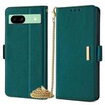 For Google Pixel 8a Crossbody Chain Leather Phone Case(Green)