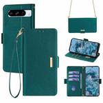 For Google Pixel 8 Pro Crossbody Chain Leather Phone Case(Green)