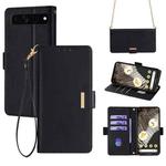 For Google Pixel 7 Pro Crossbody Chain Leather Phone Case(Black)