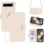 For Google Pixel 7 Pro Crossbody Chain Leather Phone Case(White)