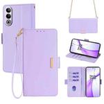 For OnePlus Ace 3V 5G Crossbody Chain Leather Phone Case(Purple)