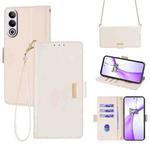 For OnePlus Ace 3V 5G Crossbody Chain Leather Phone Case(White)
