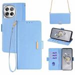 For OnePlus 12 5G Crossbody Chain Leather Phone Case(Blue)
